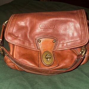 Coach Tan Leather Crossbody Bag
